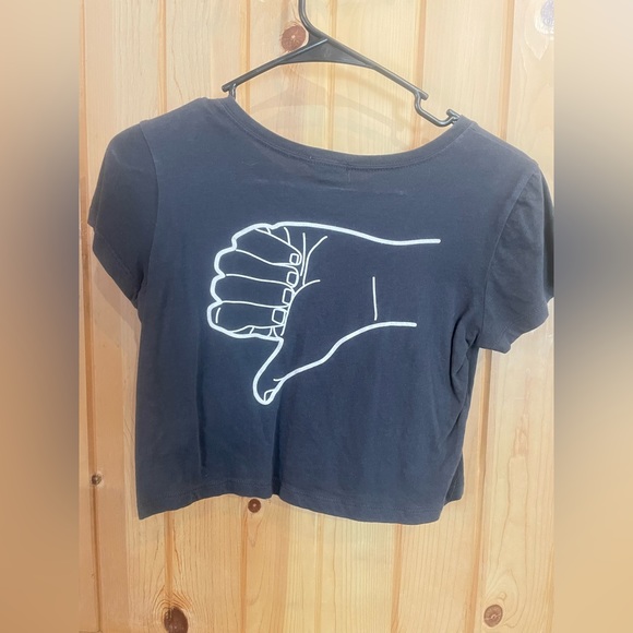 Forever21 Thumbs UP & DOWN Crop Top - Picture 3 of 3
